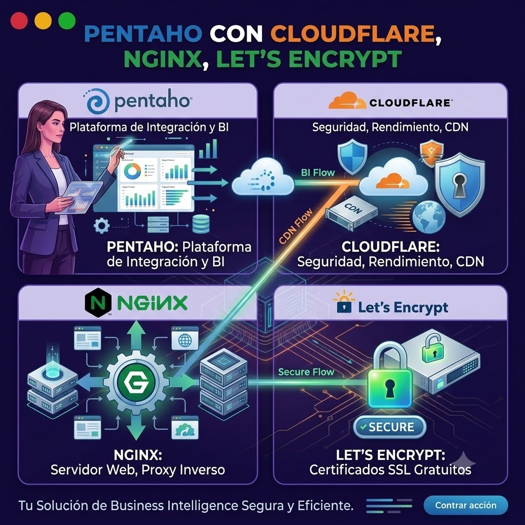 Pentaho con Cloudflare, Nginx, Let's Encrypt